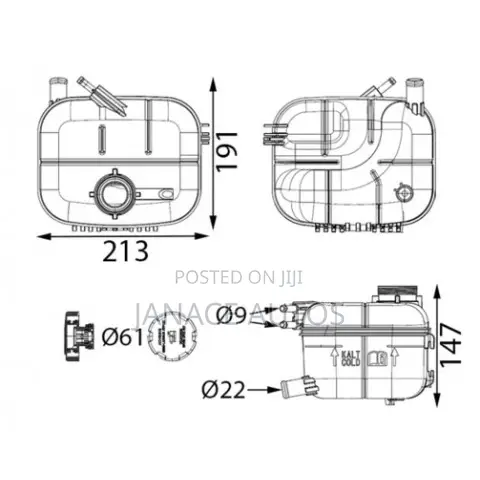Opel Astra H Mk5 Coolant Expansion Tank