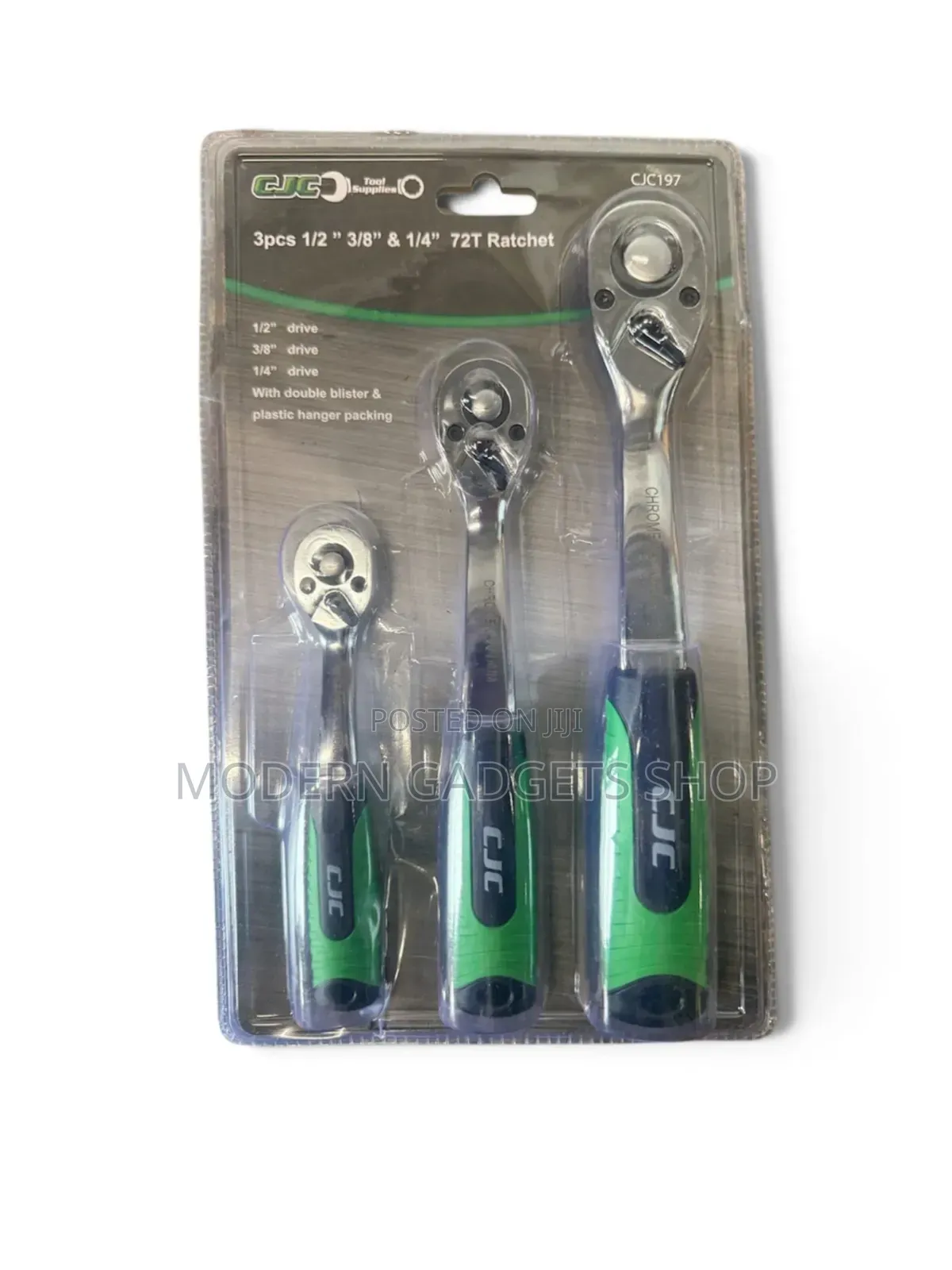 3-Piece Ratchet Handle Set – Mechanics Workshop Tools
