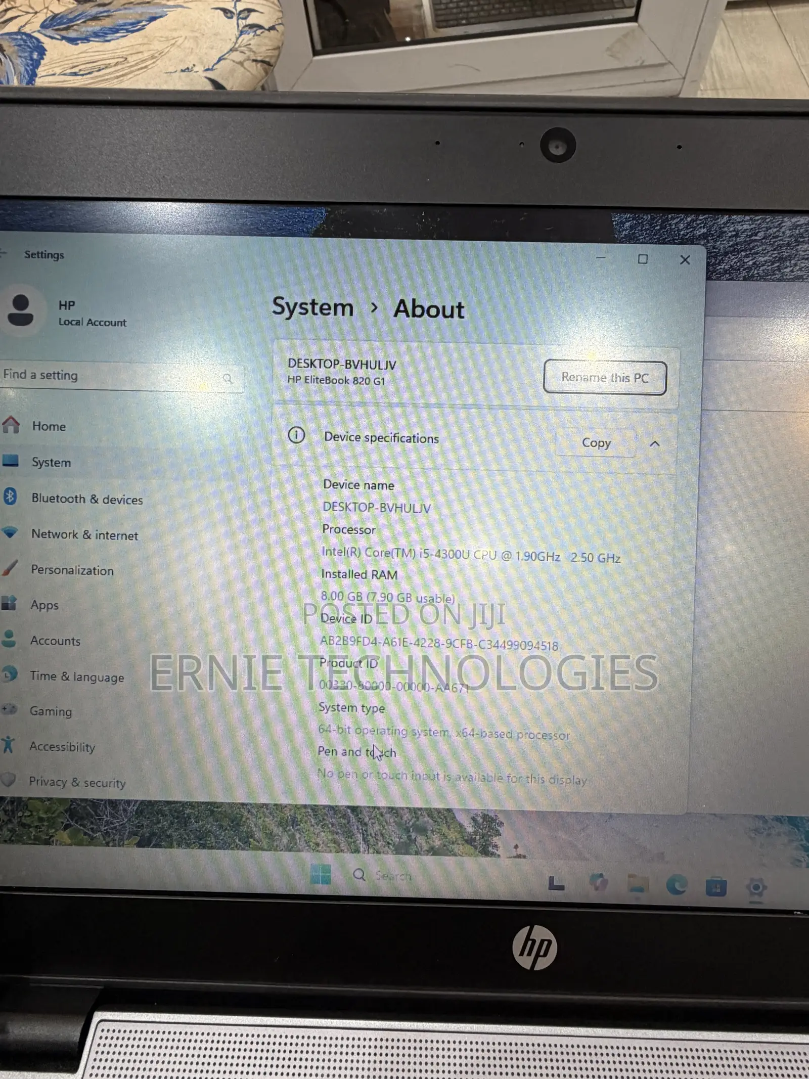 Laptop HP EliteBook 820 G1 8GB Intel Core i5 SSD 128GB