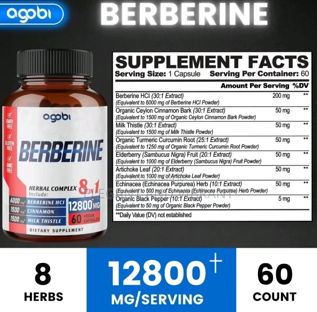 Berberine With Ceylon Cinnamon 6000mg 120 Caps Heart Health Immune