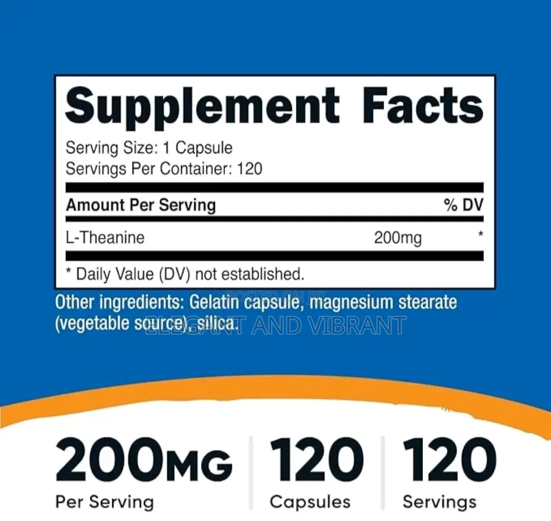 L-Theatine 200mg 120 Capsules