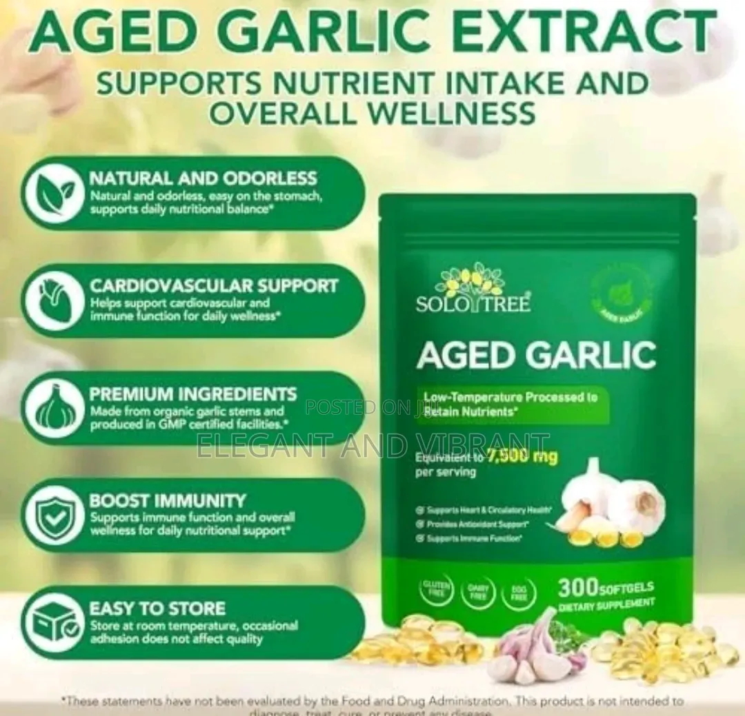Aged Garlic Extract 7500mg 300 Softgels Odorless Heart Immune Sup