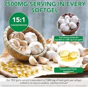 Aged Garlic Extract 7500mg 300 Softgels Odorless Heart Immune Sup