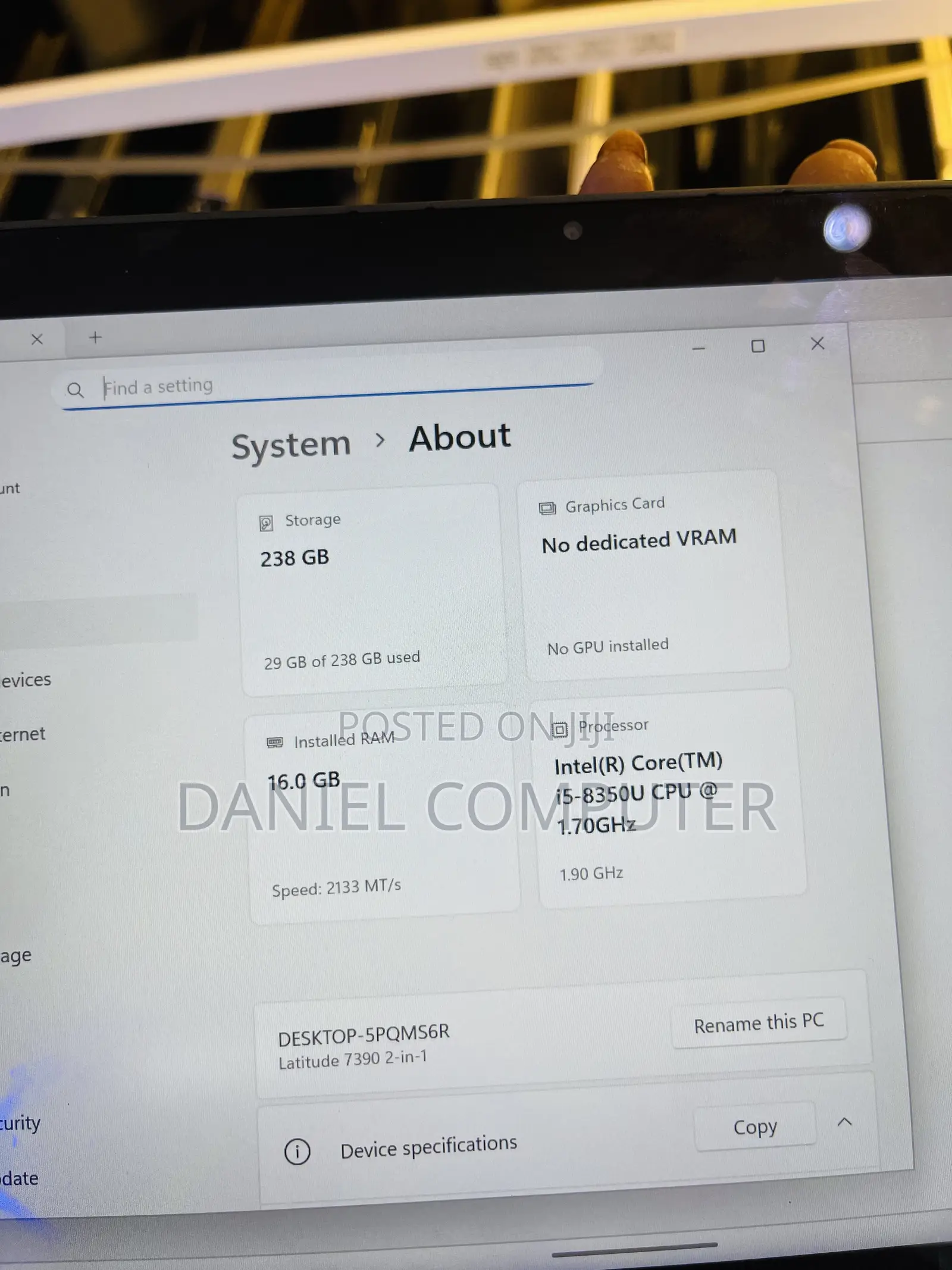 Laptop Dell Latitude 7390 2-in-1 16GB Intel Core i5 SSD 256GB