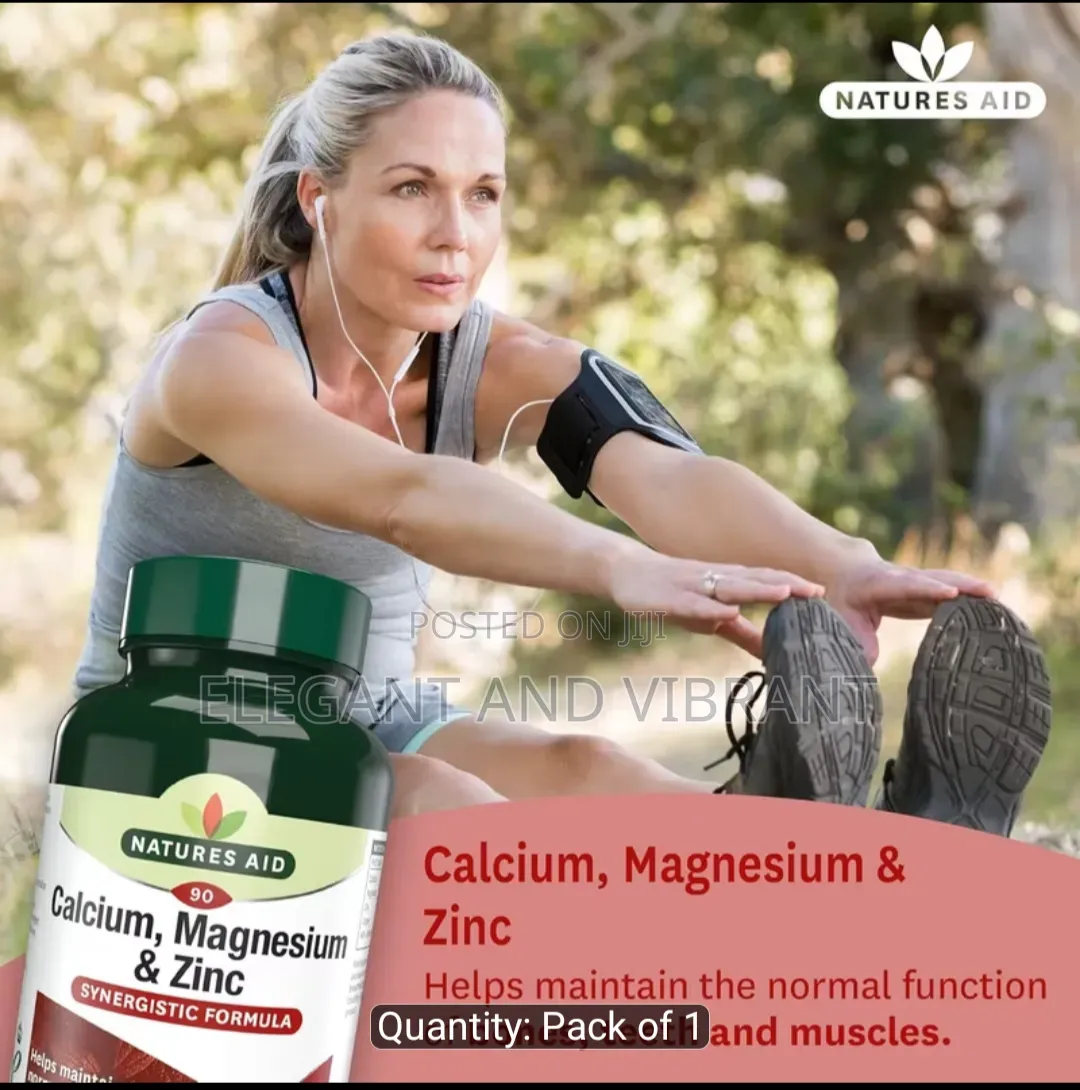 Calcium Magnesium Zinc - Supports Bones Teeth Muscle Function Immunity