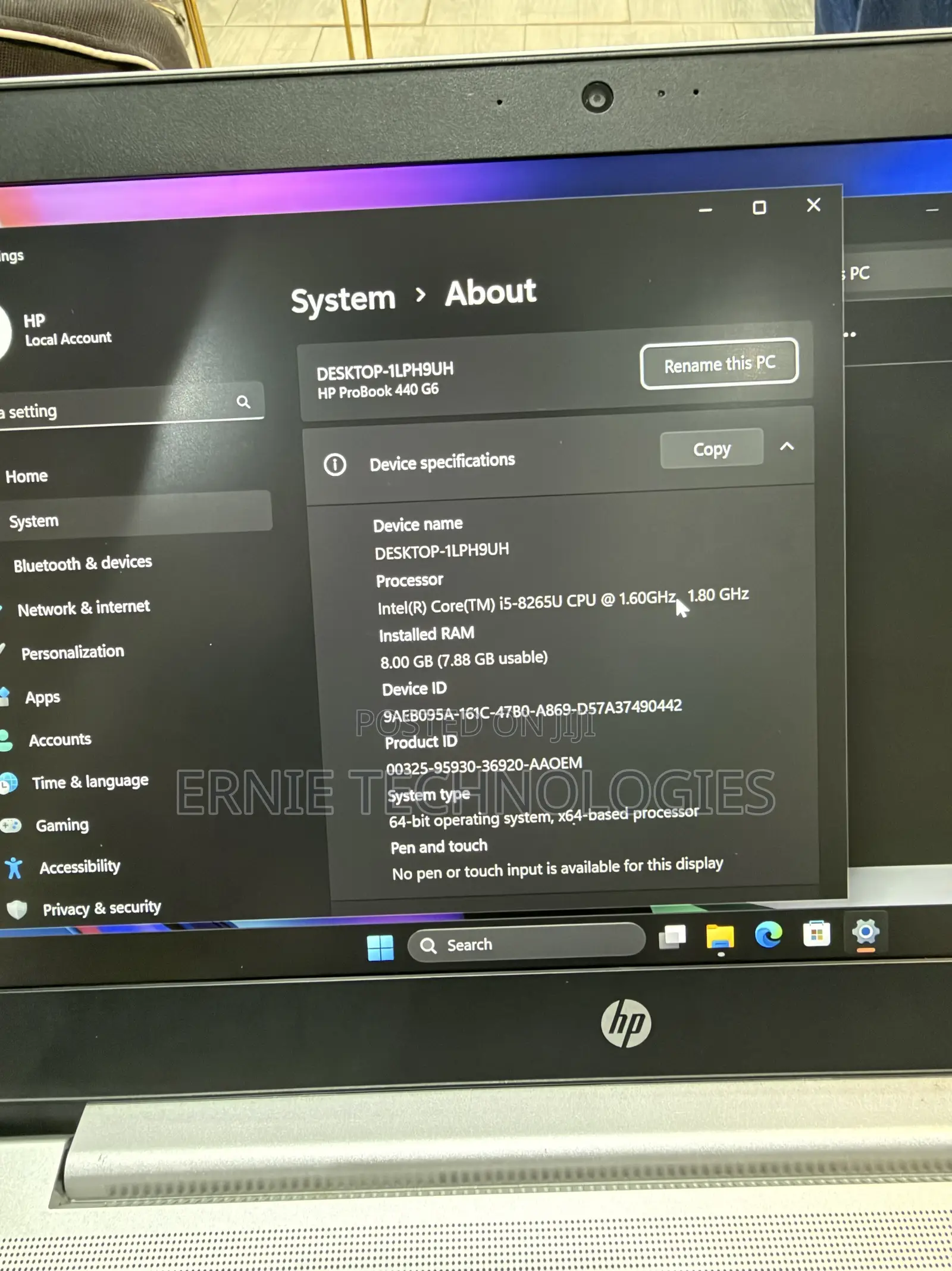 Laptop HP ProBook 440 G6 8GB Intel Core i5 SSD 256GB