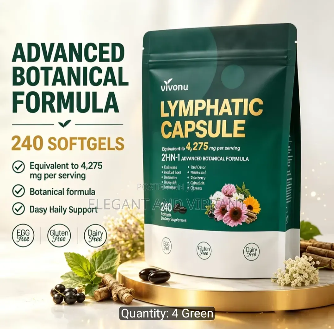 Lymph Health Supplement, 240 Soft Capsules, 4275Mg Male and Female Sup