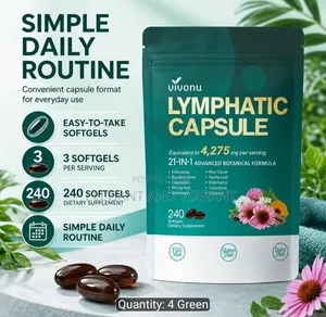 Lymph Health Supplement, 240 Soft Capsules, 4275Mg Male and Female Sup