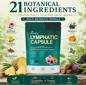 Lymph Health Supplement, 240 Soft Capsules, 4275Mg Male and Female Sup