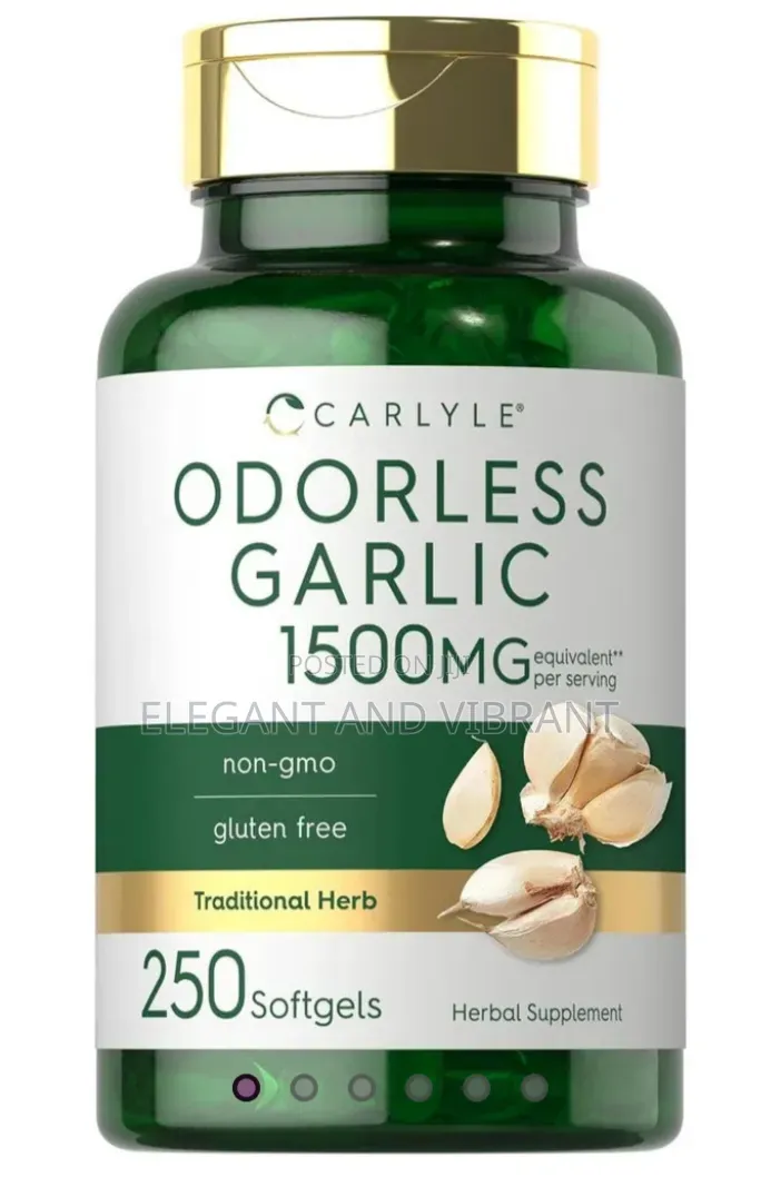 Odorless Garlic 1500mg Herbal Extract Cardiovascular Support Sup