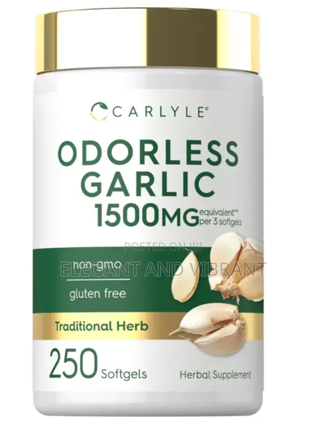 Odorless Garlic 1500mg Herbal Extract Cardiovascular Support Sup
