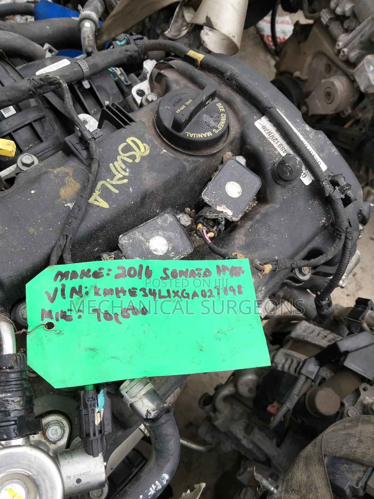 2016–2019 Hyundai Sonata Plug-in Hybrid-Phev Engine With Transmission