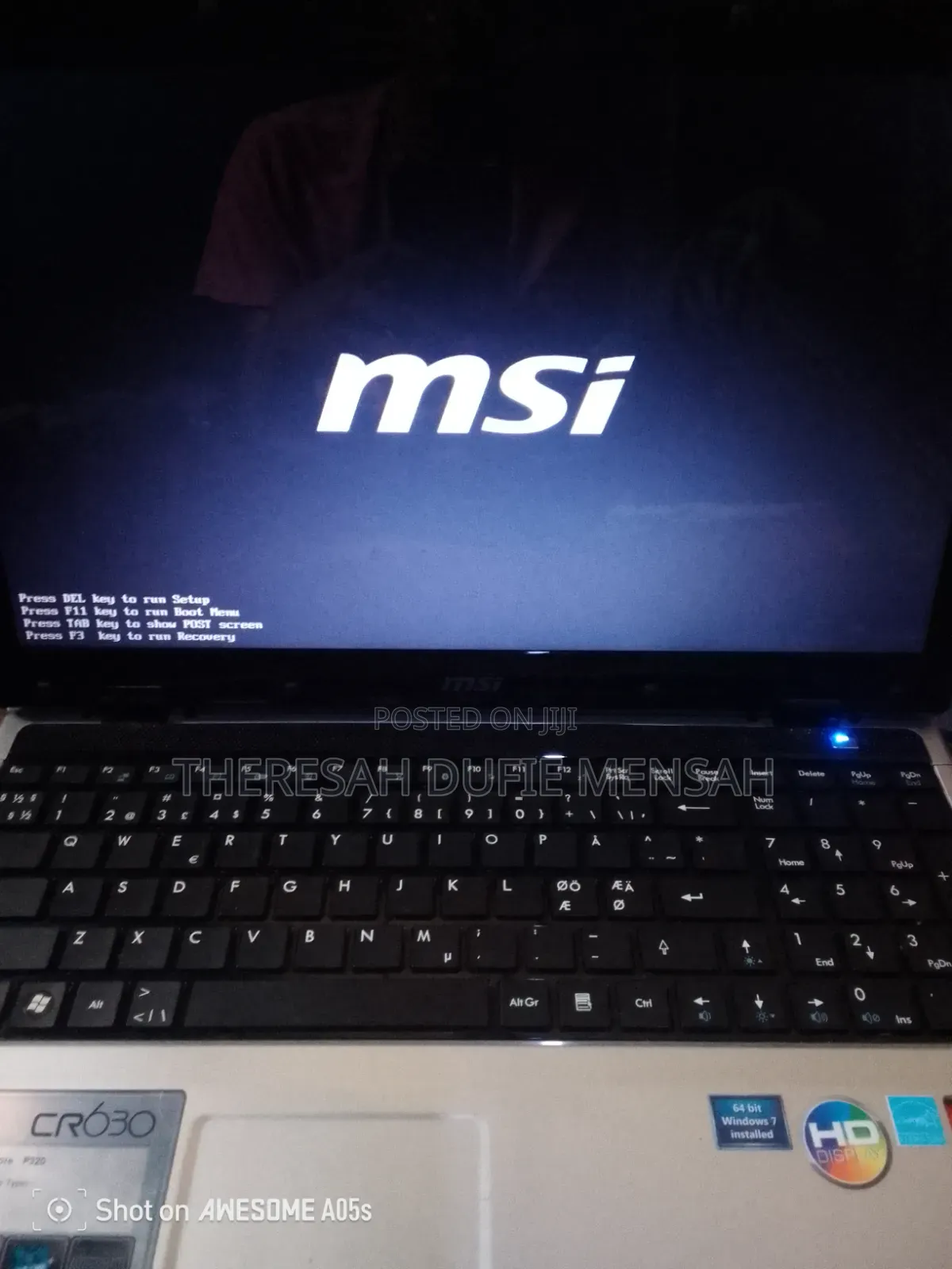 Laptop MSI CR600 3GB AMD HDD 320GB