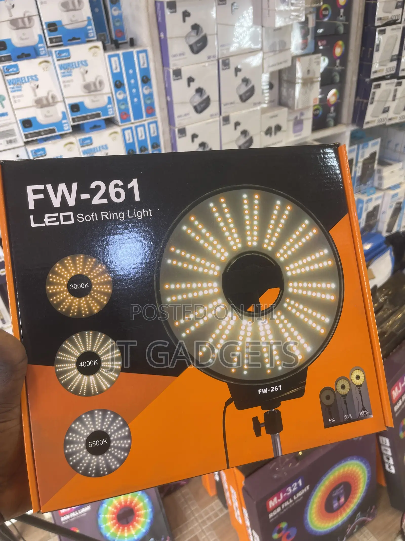FW-261 LED Soft Ring Light With Tripod Stand