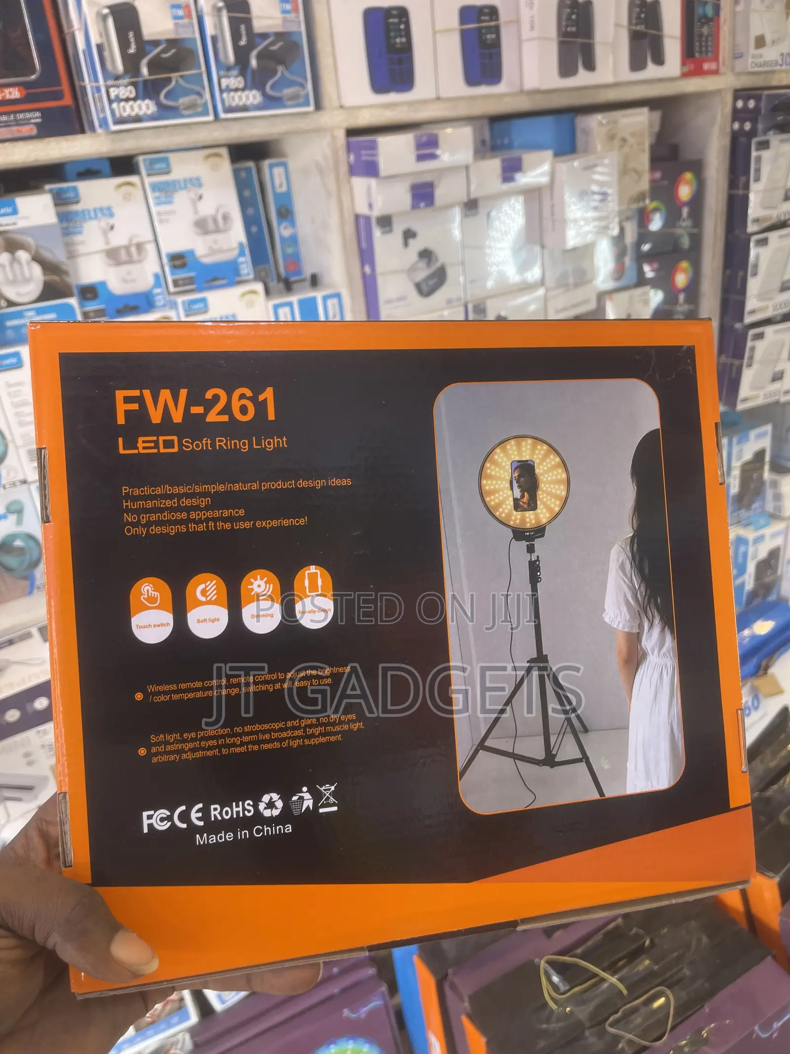 FW-261 LED Soft Ring Light With Tripod Stand