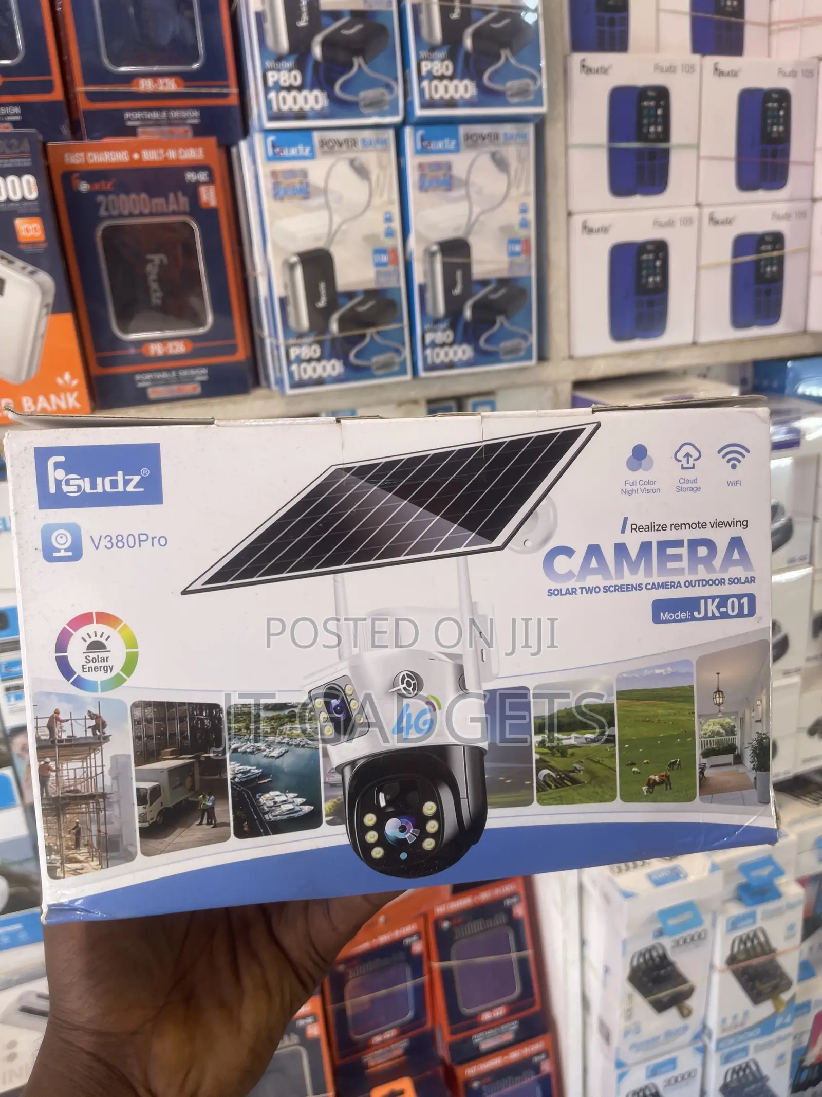 Fsudz V380 Pro JK-01 Smart Solar CCTV Camera — 4G