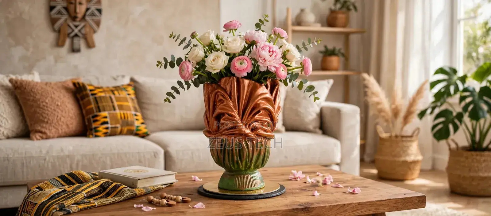 Decorative Fabric Flower Vase Pot