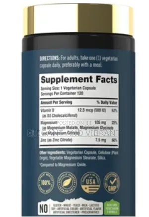 Magnesium Glycinate and Malate Complex | 120 Capsules