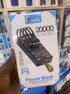 Fsudz P5 20000mAh Power Bank — Built-in Multi-Cables