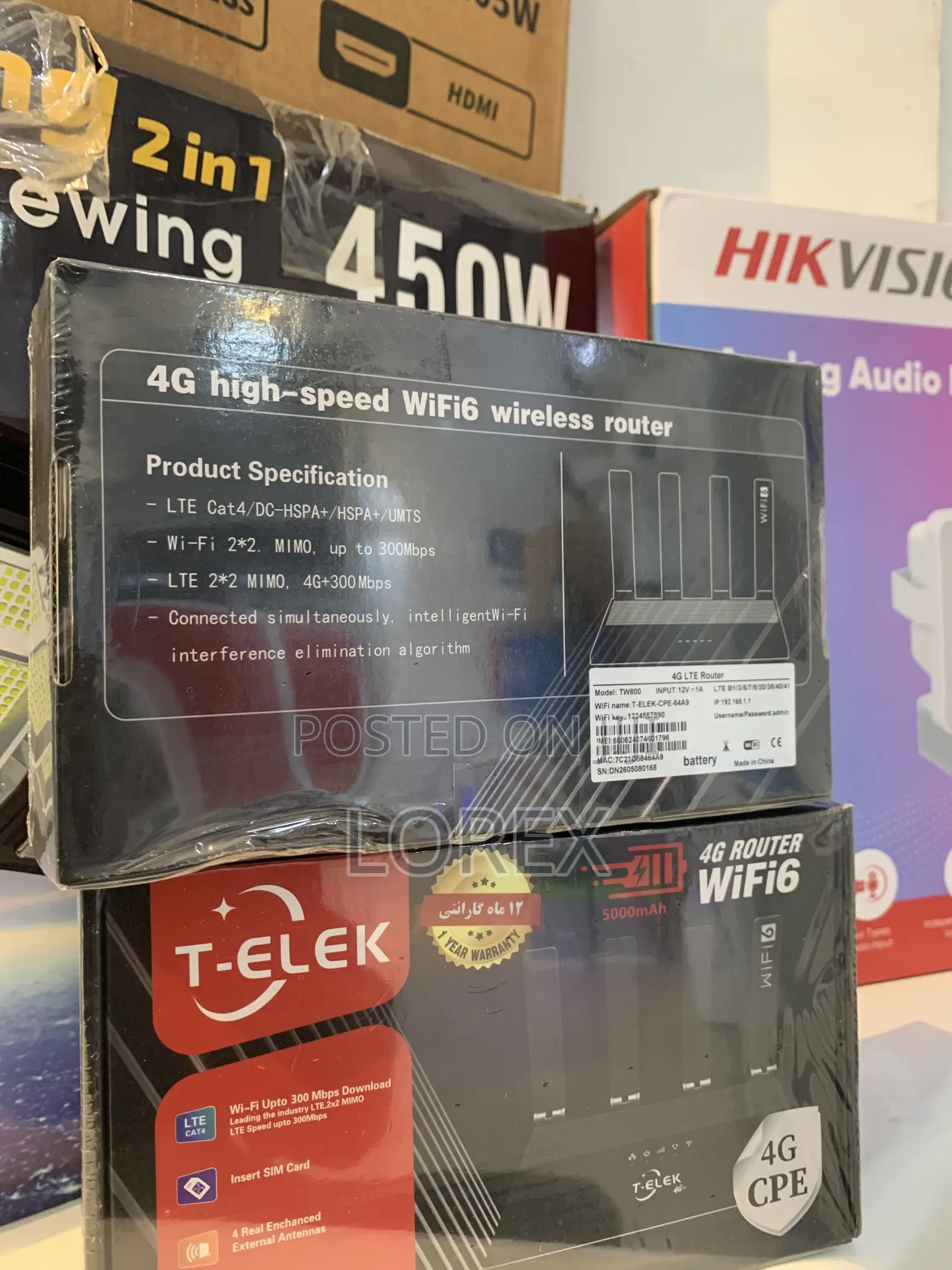 Universal 4G LTE Sim Router T-Elek 4G Router