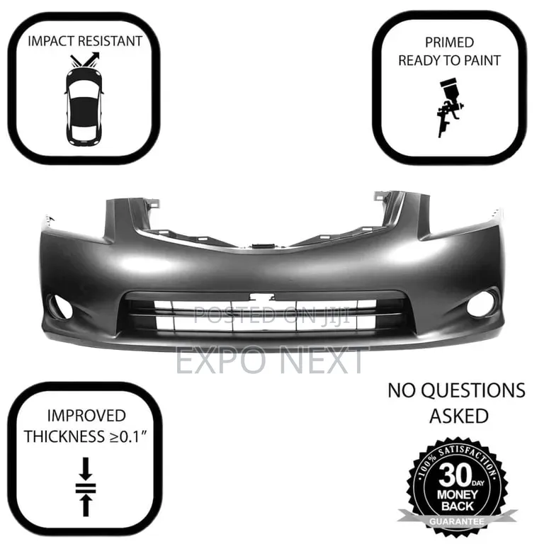 Primed Front Bumper Cover for 2010-2012 Nissan Sentra Base