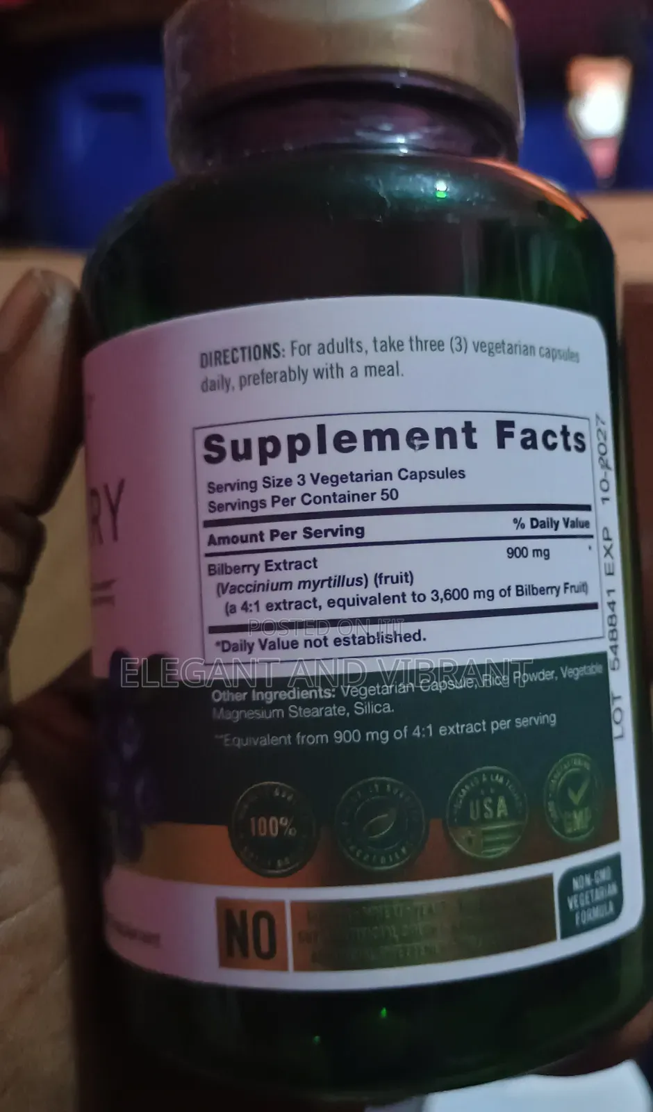 Bilberry Extract | 150 Capsules