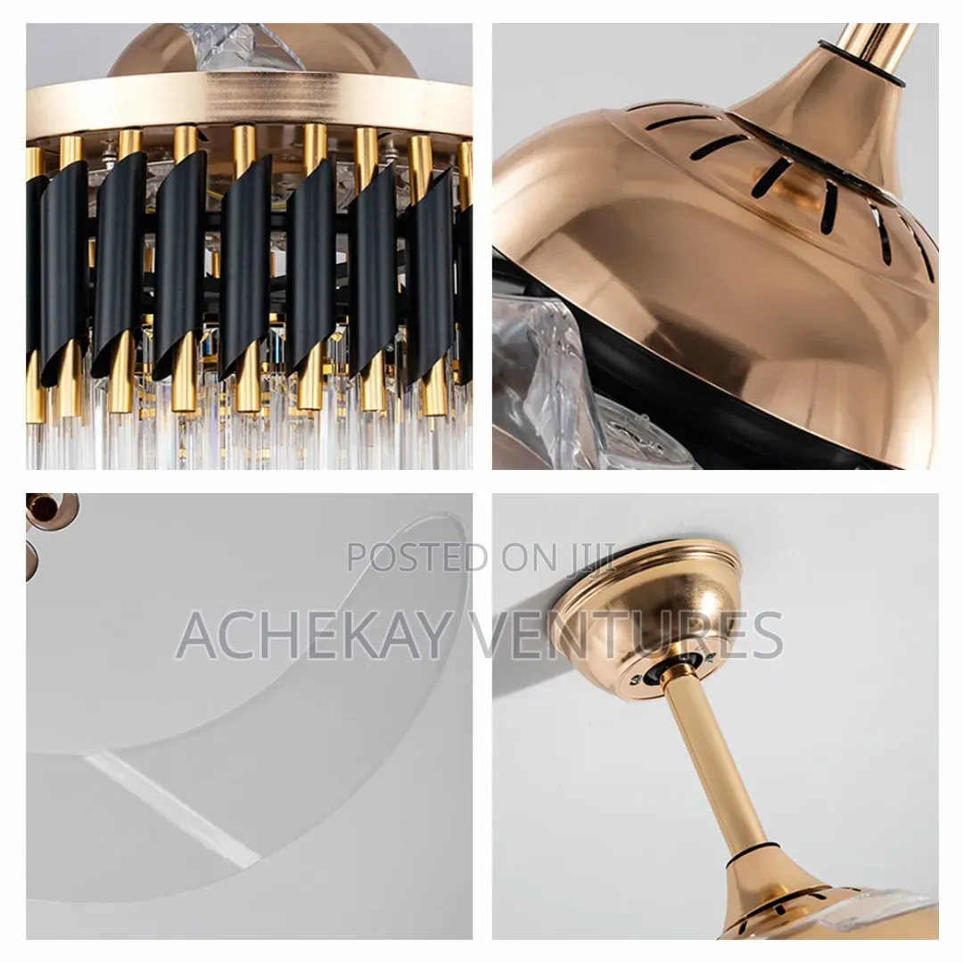 Luxury Crystal Fan Light With Remote Control