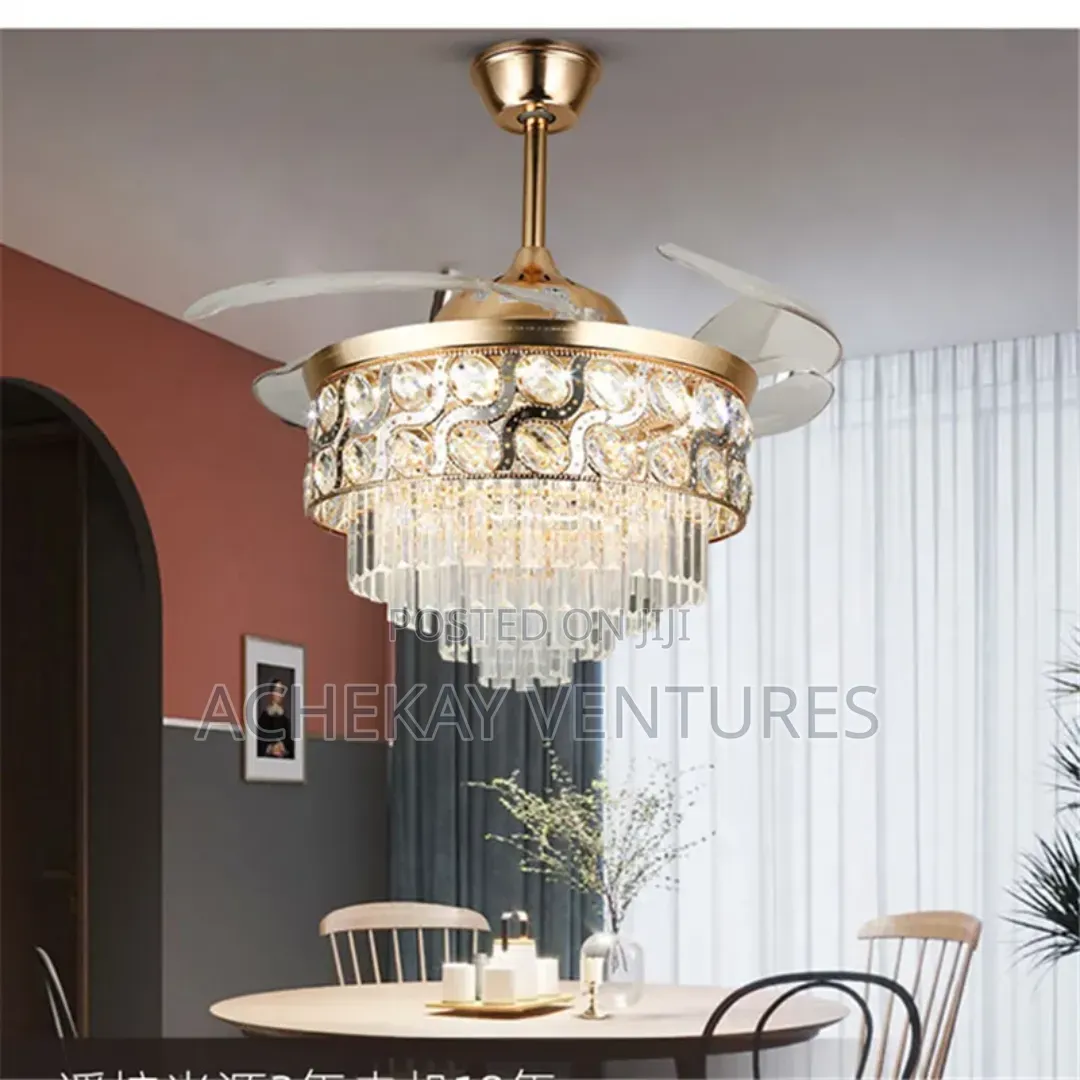 Luxury Crystal Fans Lights and Remote Control