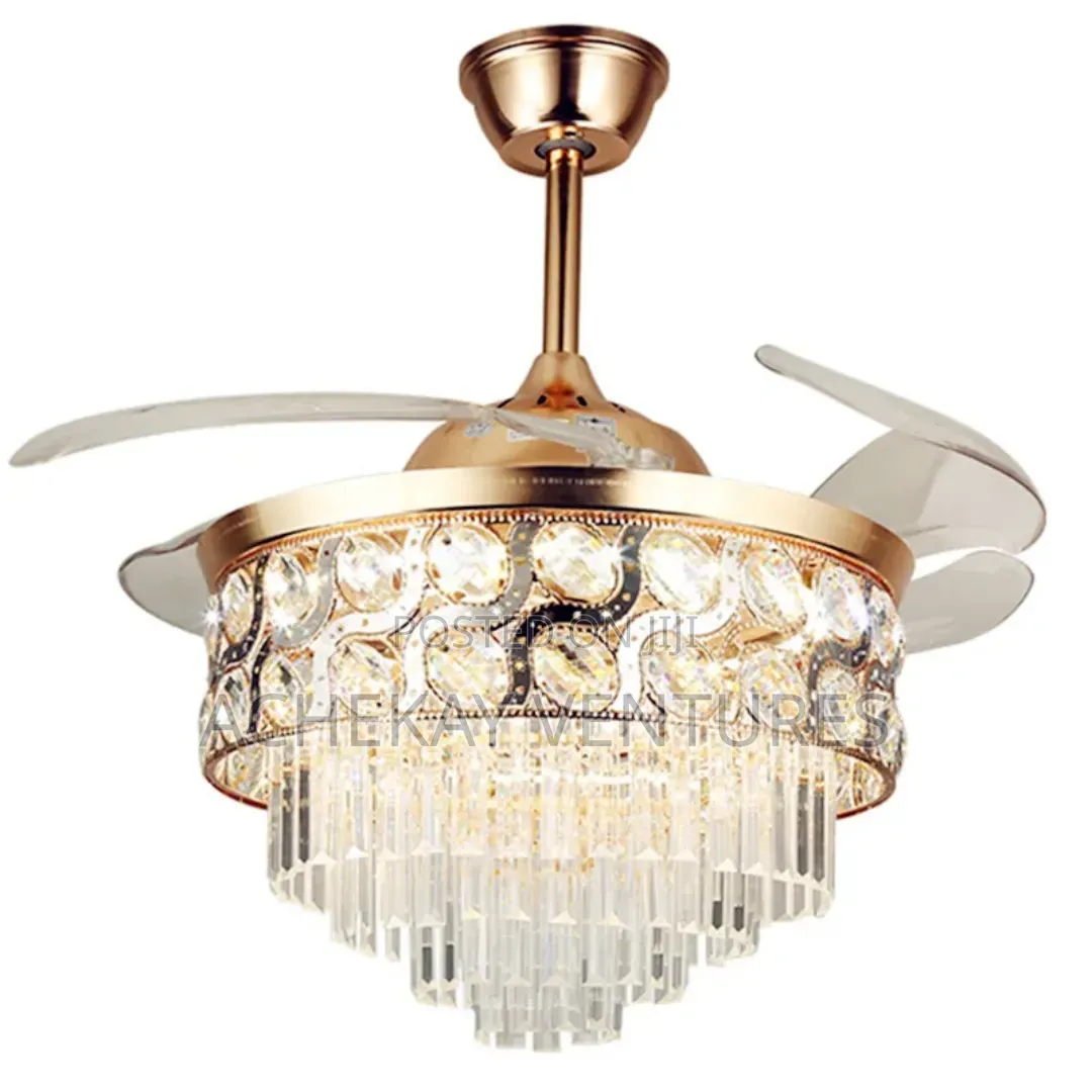 Luxury Crystal Fans Lights and Remote Control