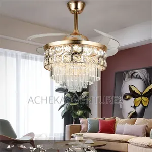 Luxury Crystal Fans Lights and Remote Control