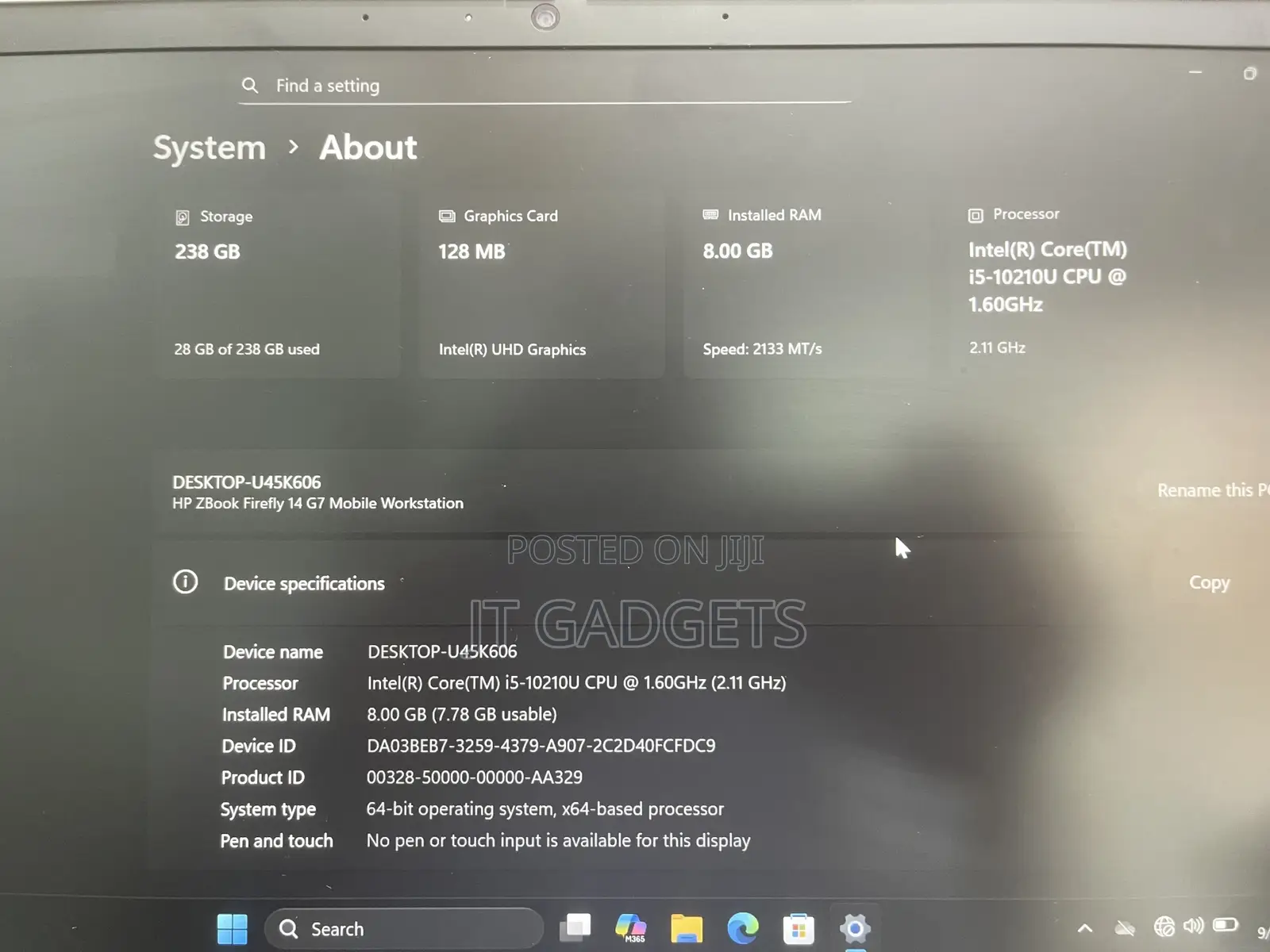 Laptop HP ZBook Firefly 14 G7 8GB Intel Core i5 SSD 256GB