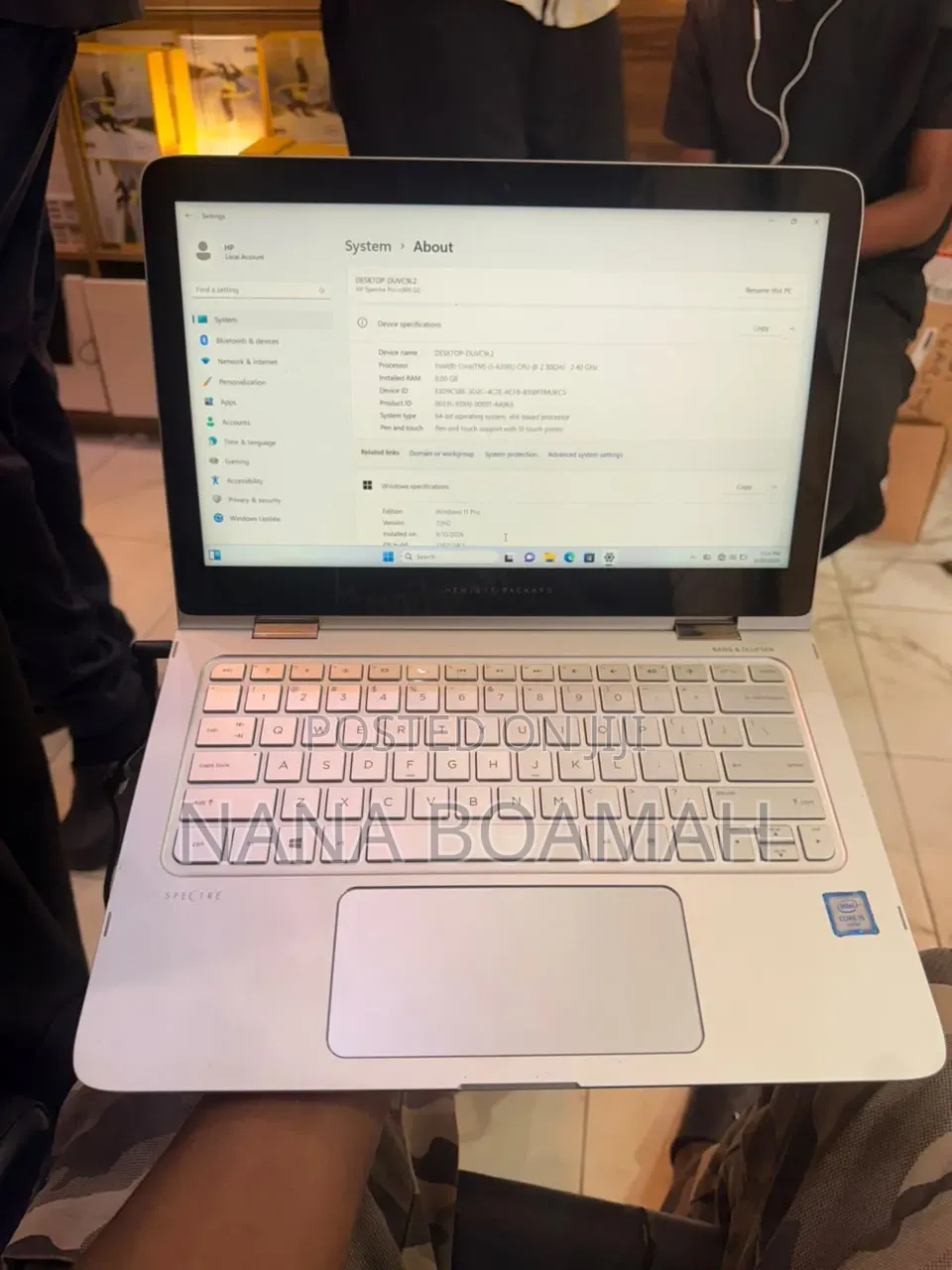 New Laptop HP Spectre X360 13 8GB Intel Core i5 SSD 256GB