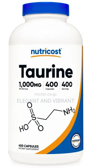 Taurine 1000mg, 400 Capsules - Gluten Free