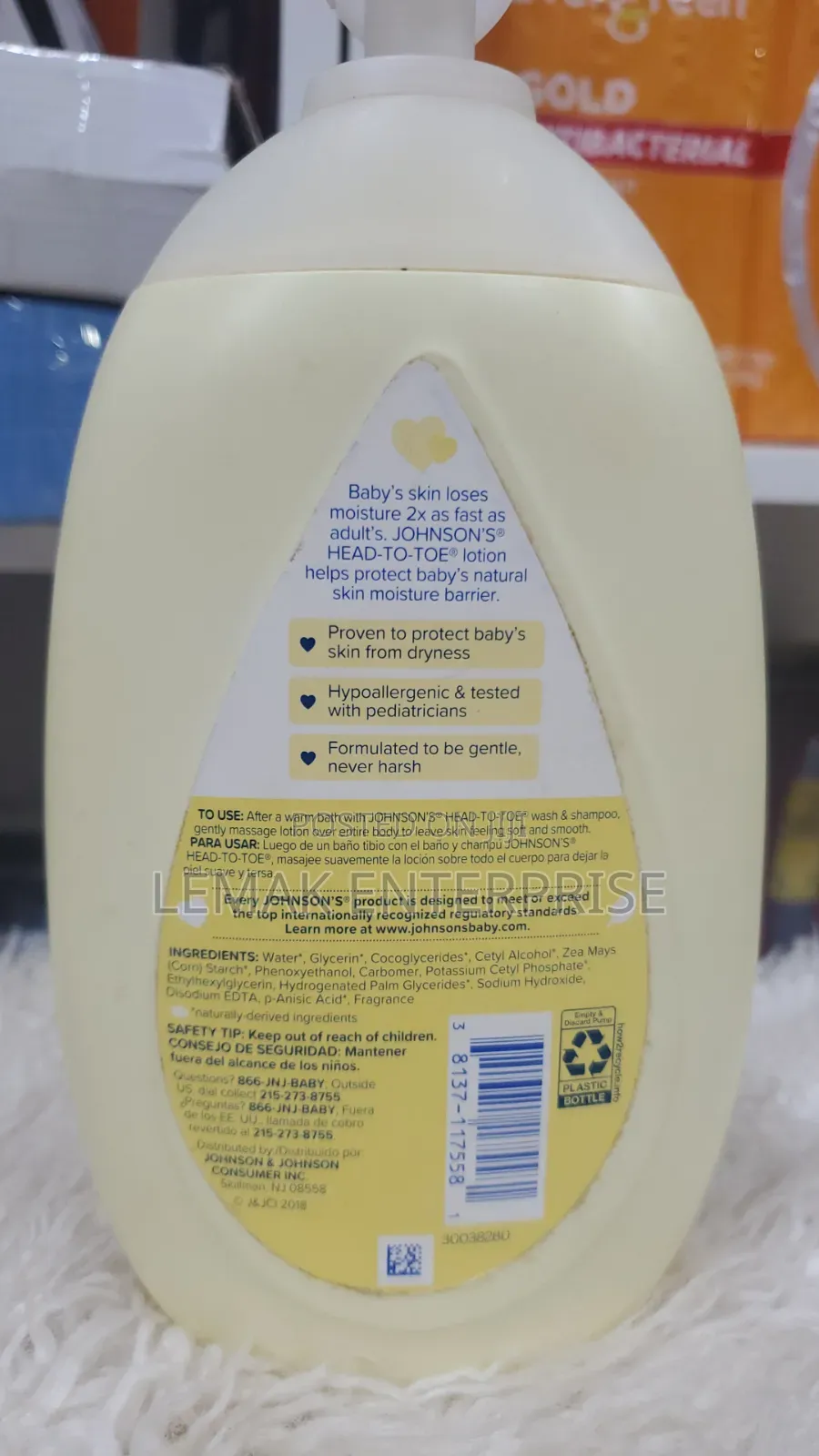 Johnson's Head-to-Toe Lotion (500ml)