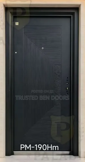 Paladin Black Turkey Single Roughly Security Door for Apartments