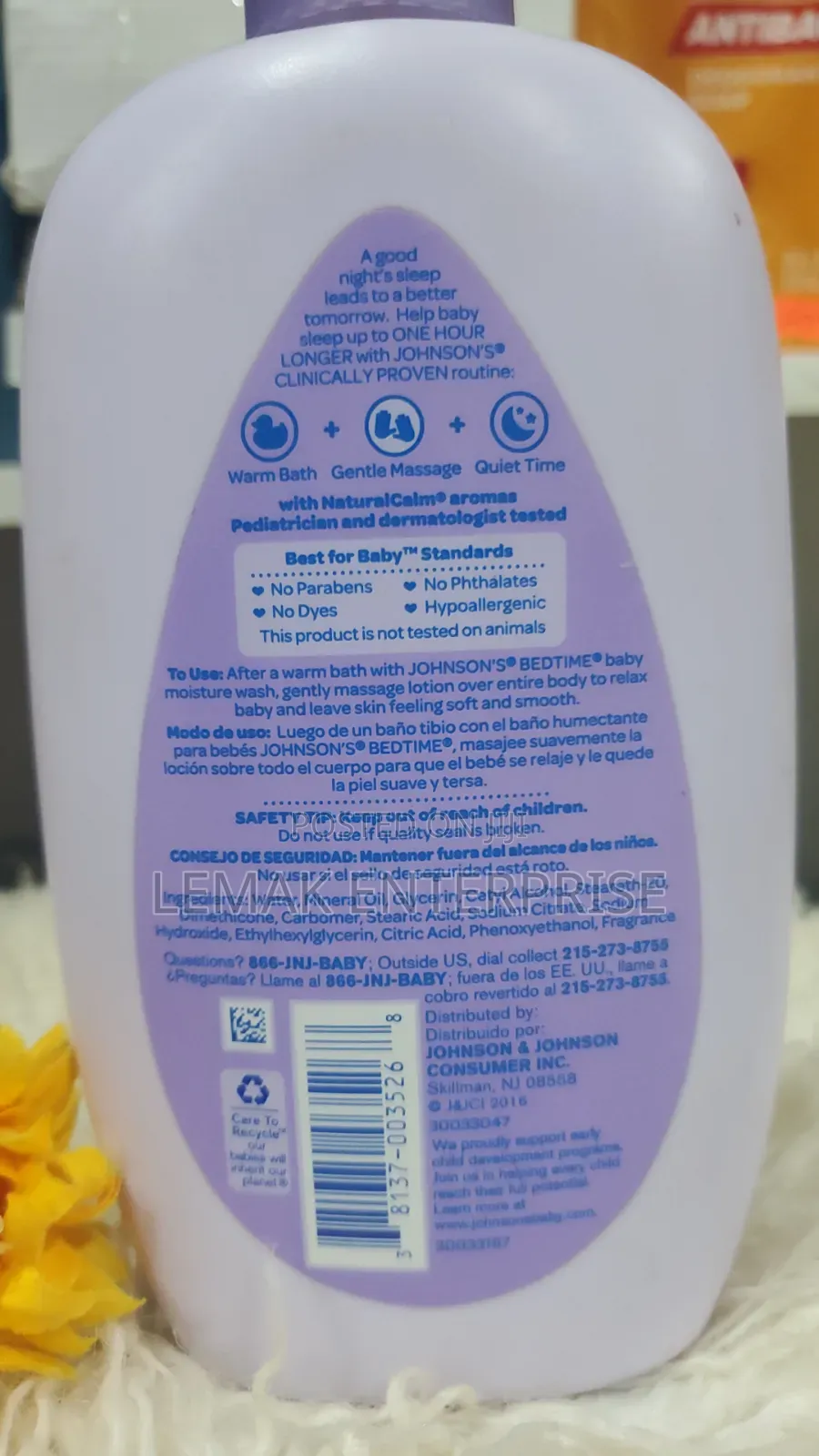 Johnson's Bedtime Baby Lotion (444ml) From USA