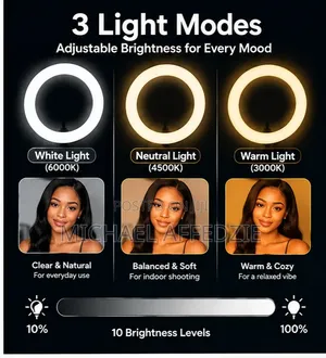 10′′ Ring Light With Tripod Phone Holder