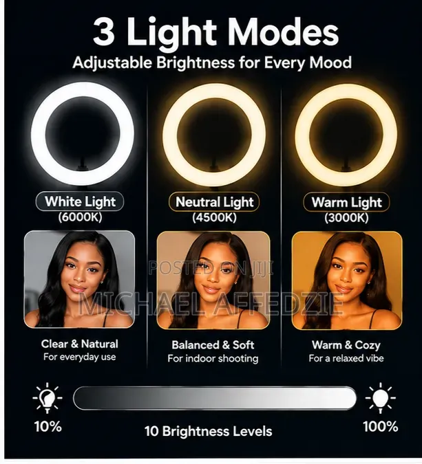 10′′ Ring Light With Tripod Phone Holder