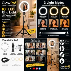 10′′ Ring Light With Tripod Phone Holder