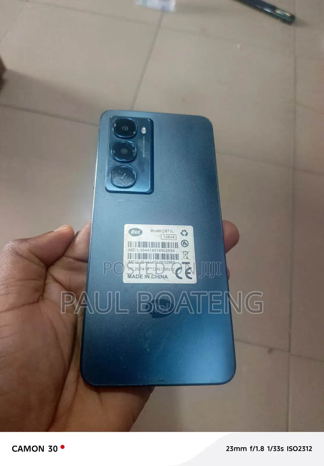 Itel City 100 128 GB Gray