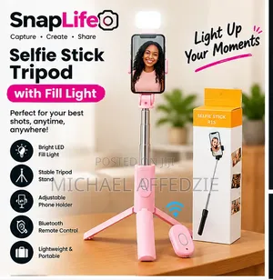Selfie Stick Tripod With LED Fill Light