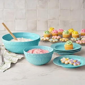 Member’s Mark 2-Piece Floral Ceramic Prep Serve Bowls – Green