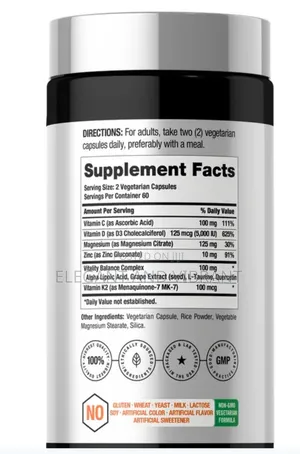 Magnesium With Vitamin D3 + , Zinc and Quercetin 120 Capsules