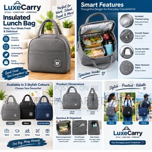 Insulated Lunch Bag – Stylish Thermal Food Tote