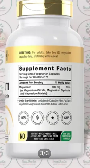 Magnesium 400mg,150caps With Citrate,Glycinate for Rest,Sleep Muscle