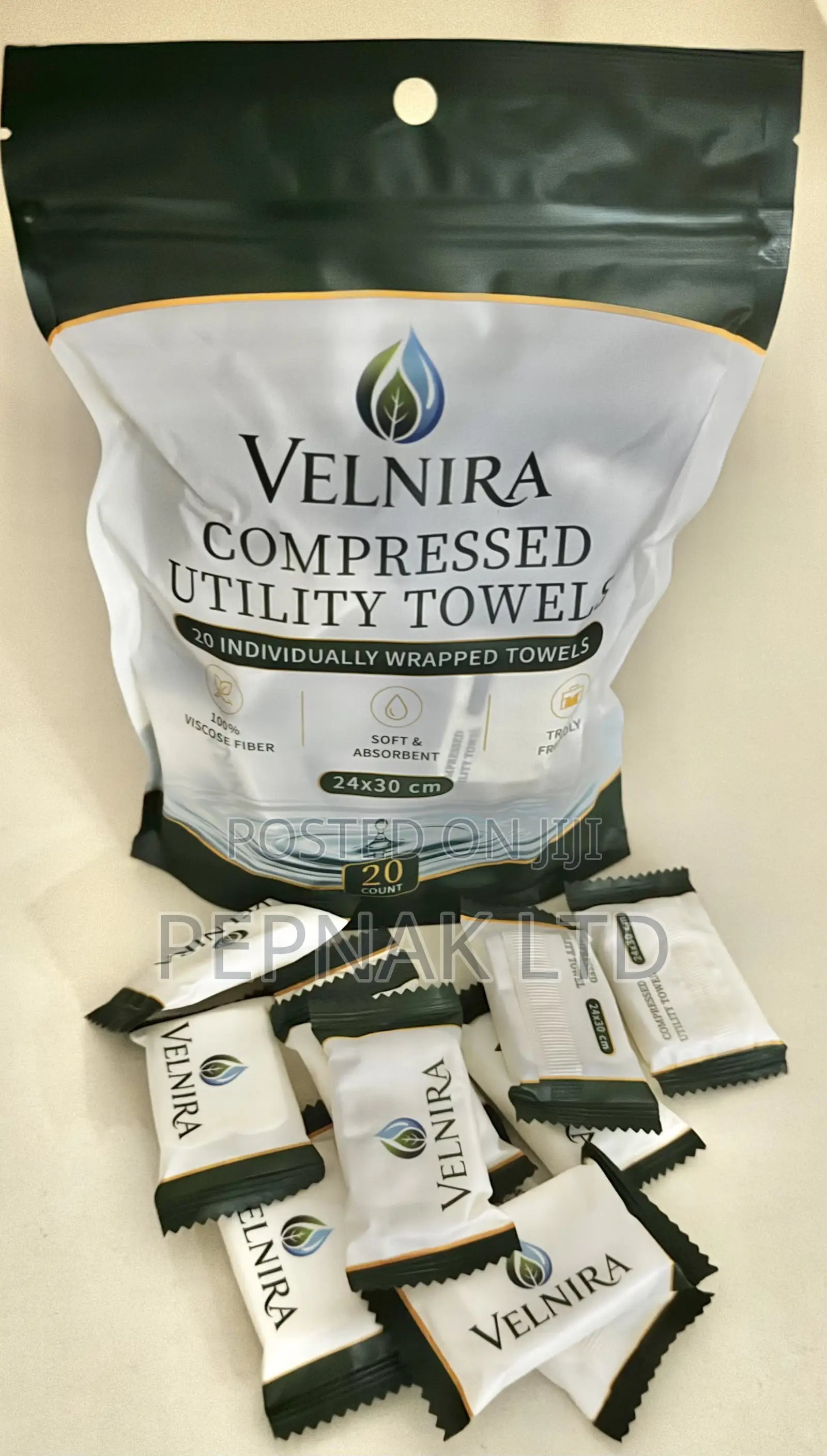 VELNIRA Premium Extra Thick Compressed Towels (20pcs/Pack)