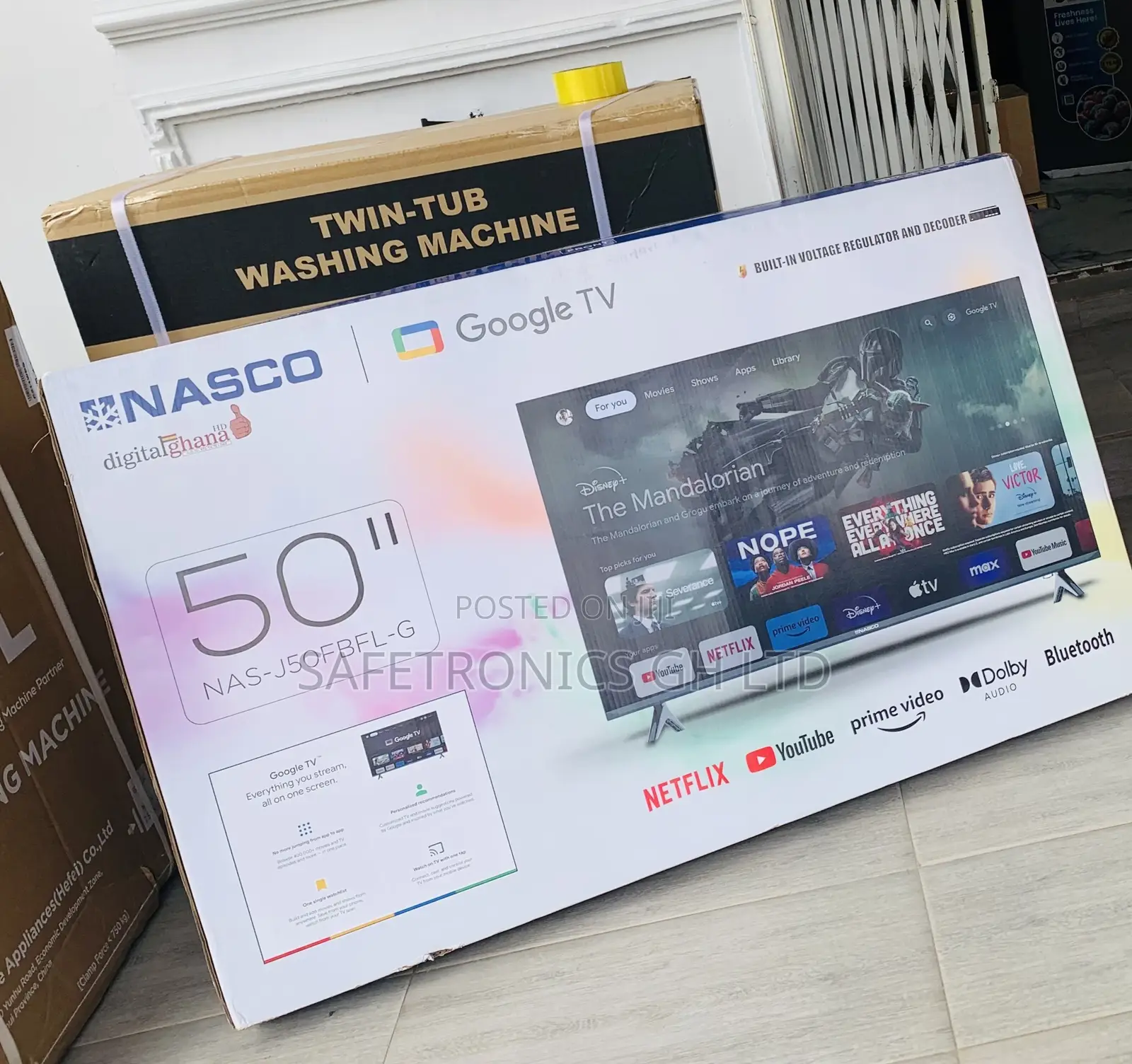 Super Best * Nasco 50 Inch Smart Uhd Android Frameless Led TV