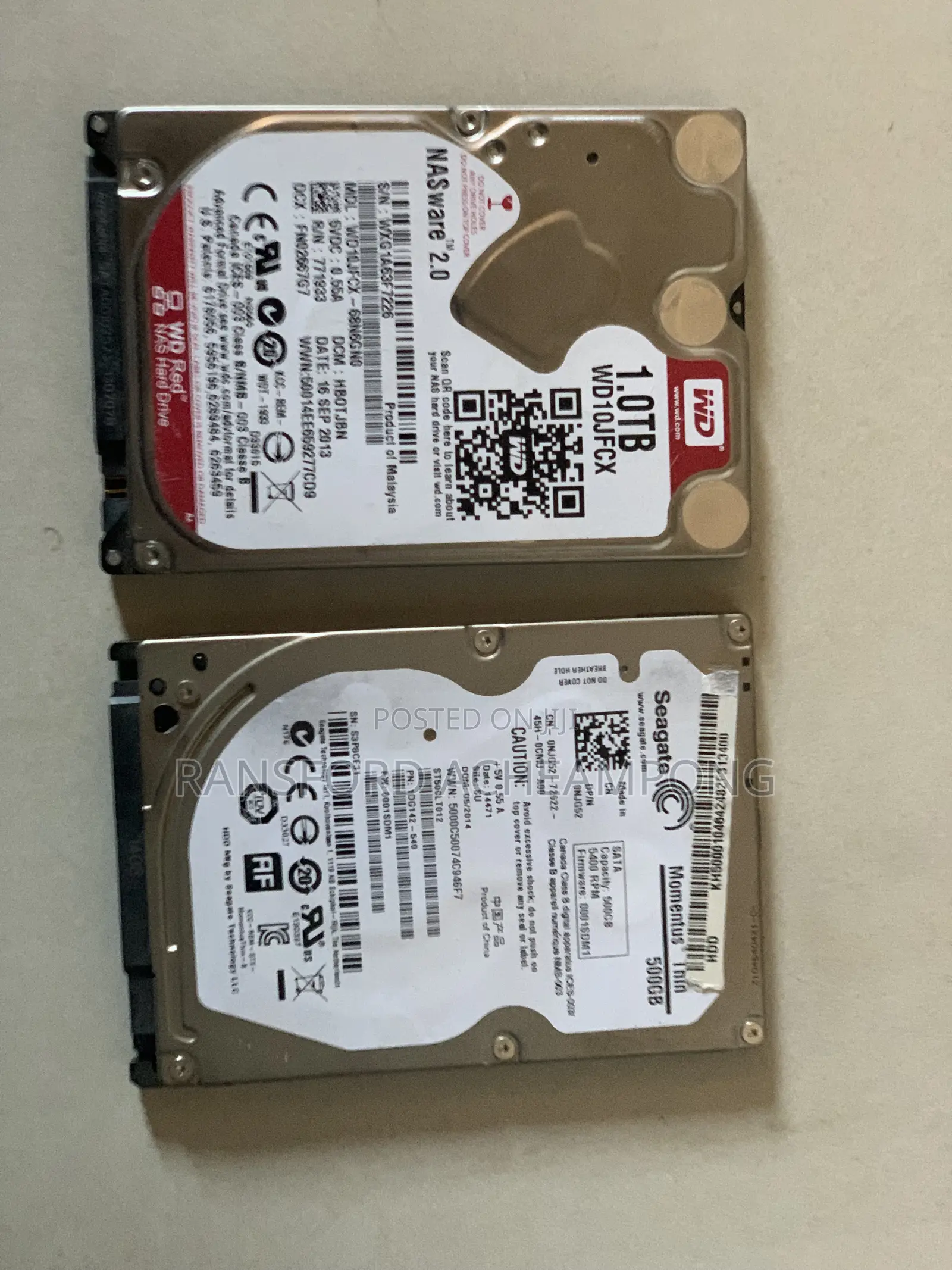 Laptop Hard Drive 1TB 500GB