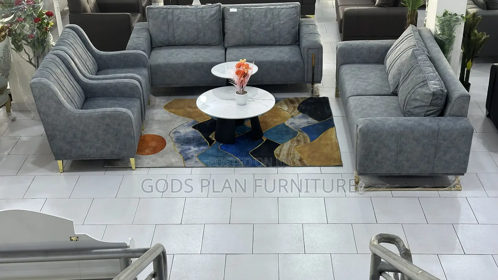Living Room Sofa Set (3+3+1+1)