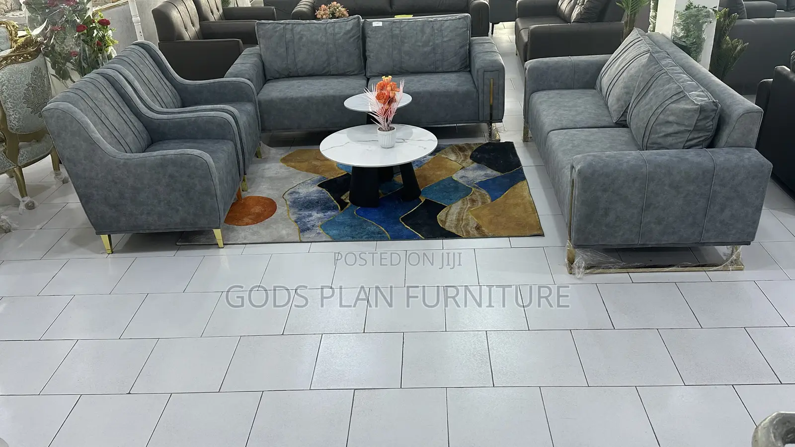 Living Room Sofa Set (3+3+1+1)